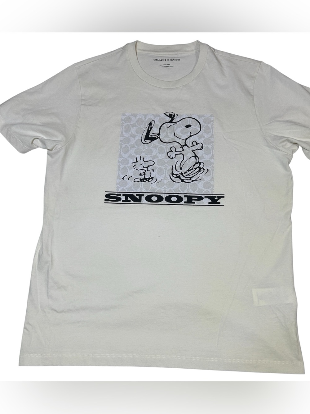 Coach x Peanuts Snoopy Signature Square T-shirt Short Sleeve Large